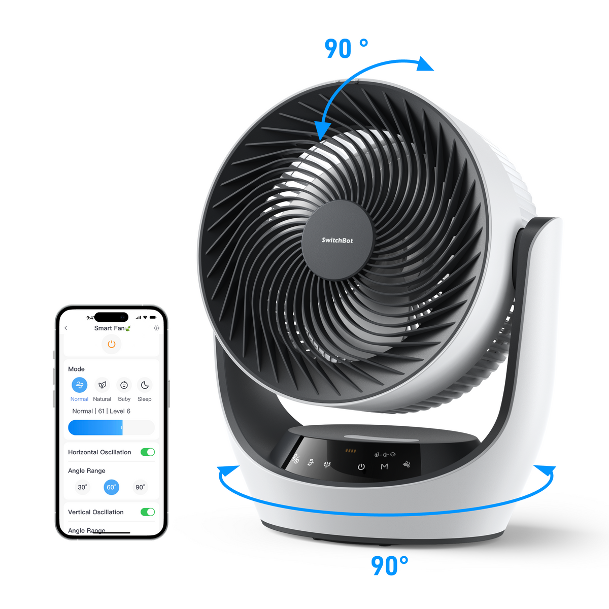 【ジャンク品】SwitchBot Battery Circulator Fan SwitchBot Smart Circulator Fan | Automated Air Control with