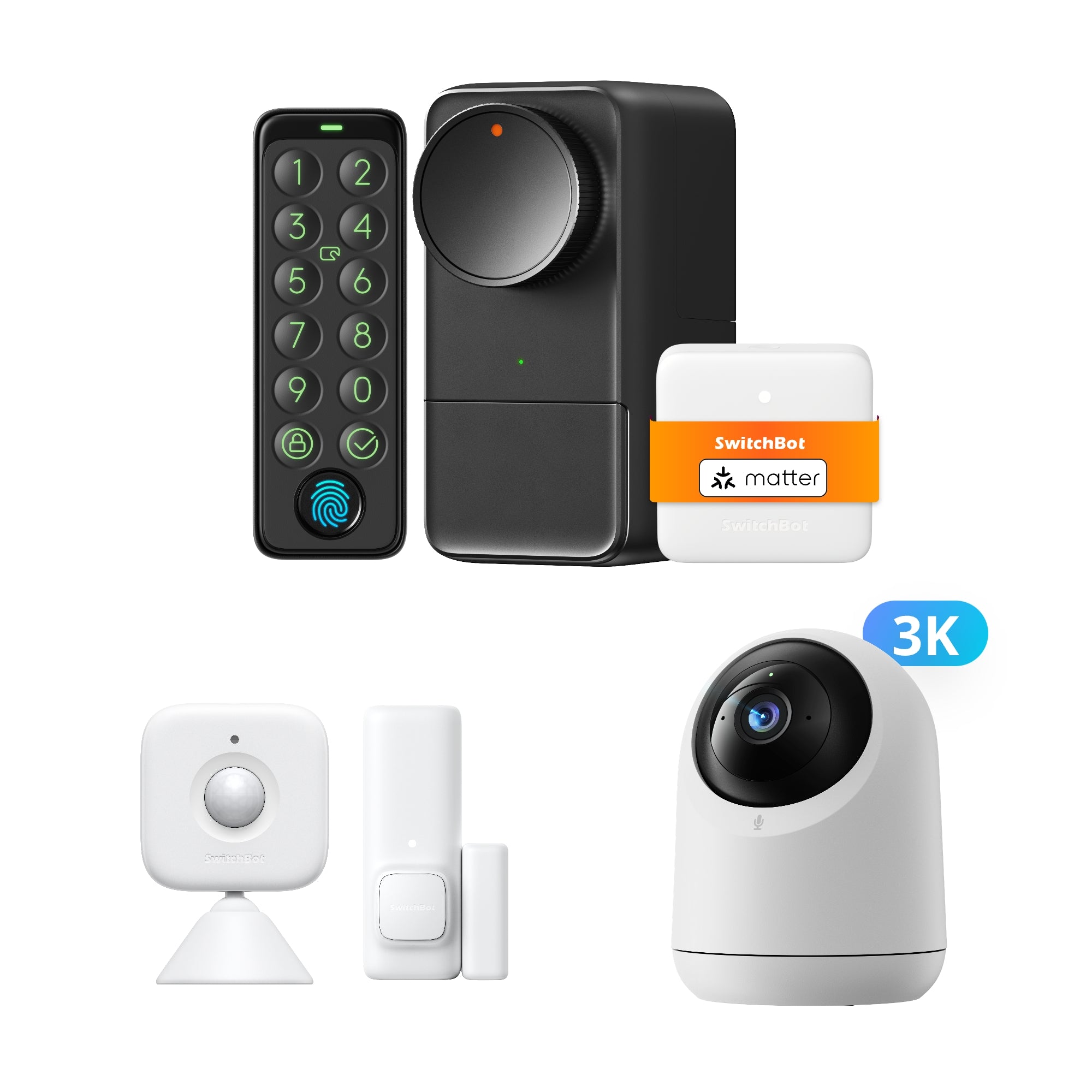 Switch Bot Sensor SwitchBot Keyless Entry Combo: Lock Ultra, Video Doorbell & Sensors ...