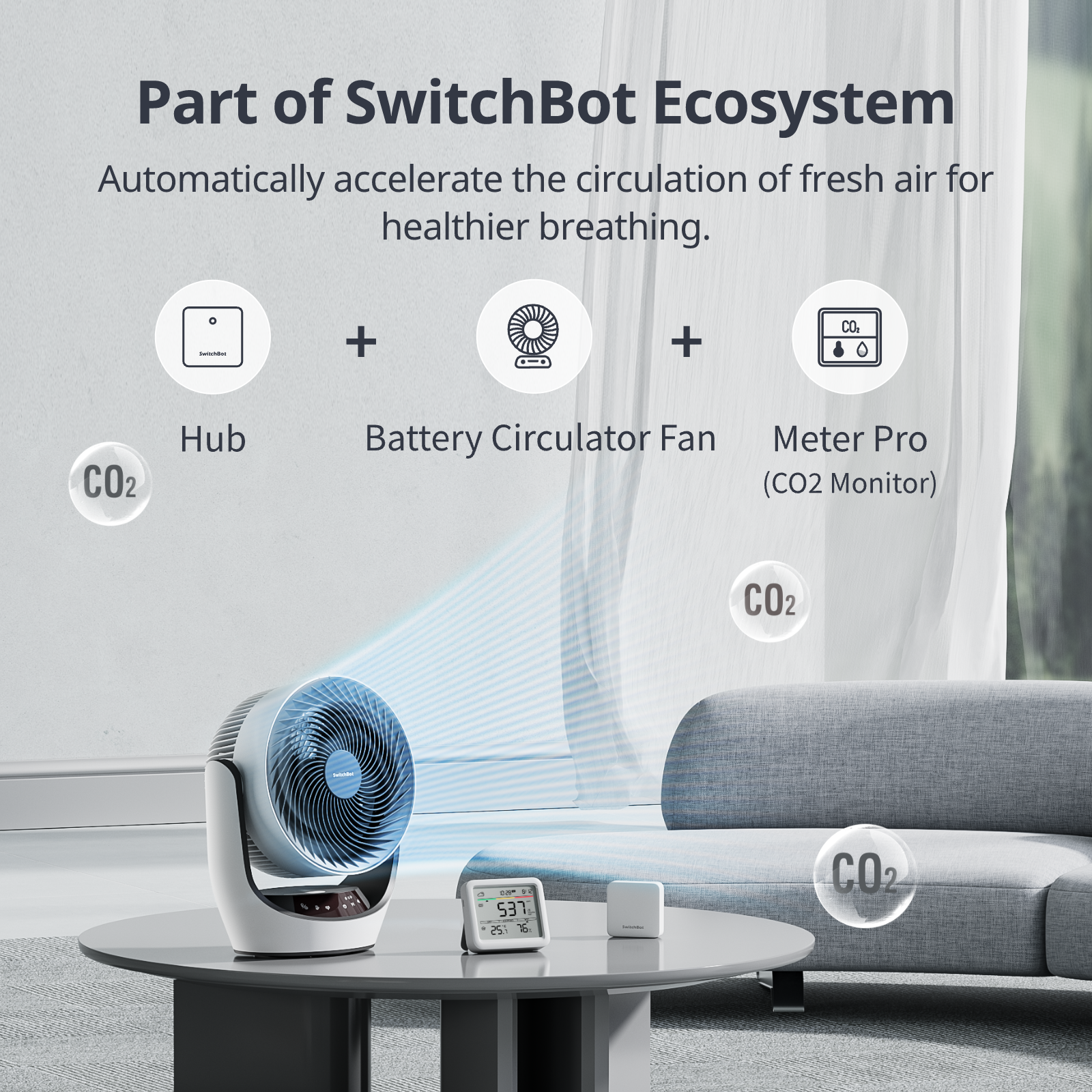 Switch Bot Meter SwitchBot Meter Pro CO2 Monitor | 5-in-1 Air Quality Sensor | SwitchBot ...